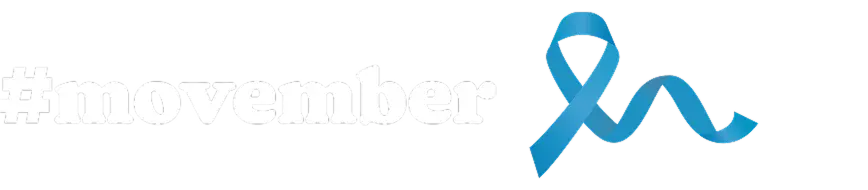 #movember with blue ribbon